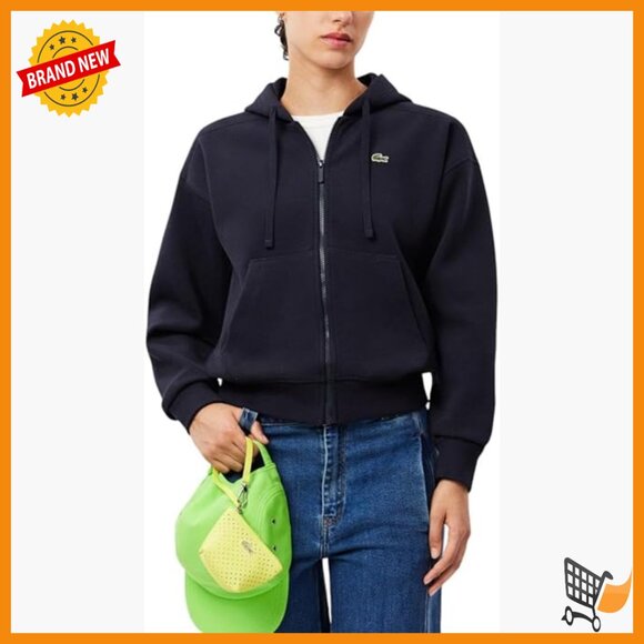 Zip-Up Hoodie with Pique Fabric, Organic Cotton Blend, Regular Fit